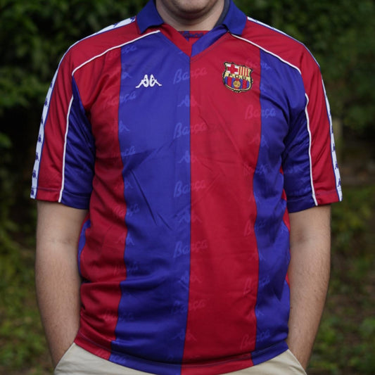 1992/95 Barcelona Home Shirt by Kappa. Size XL