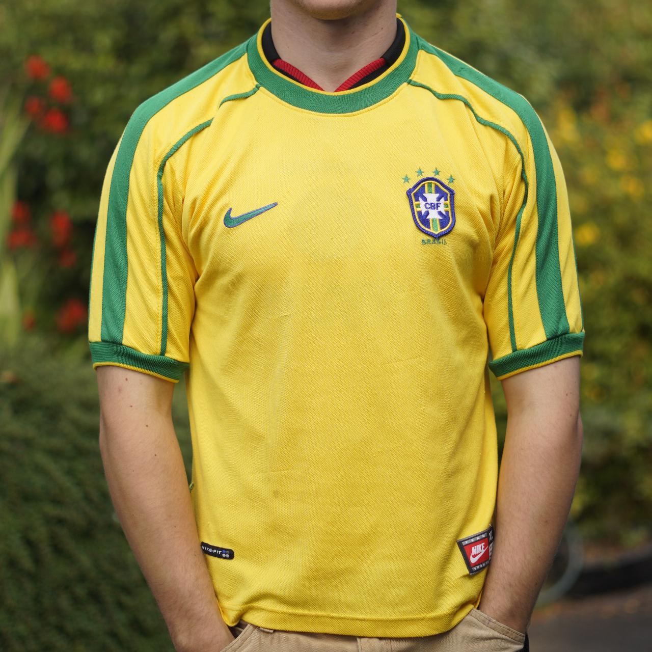 1998 Brazil Home Shirt by Nike. Size Small