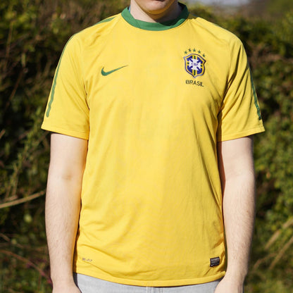 2010 Brazil Home Shirt by Nike. Size XL