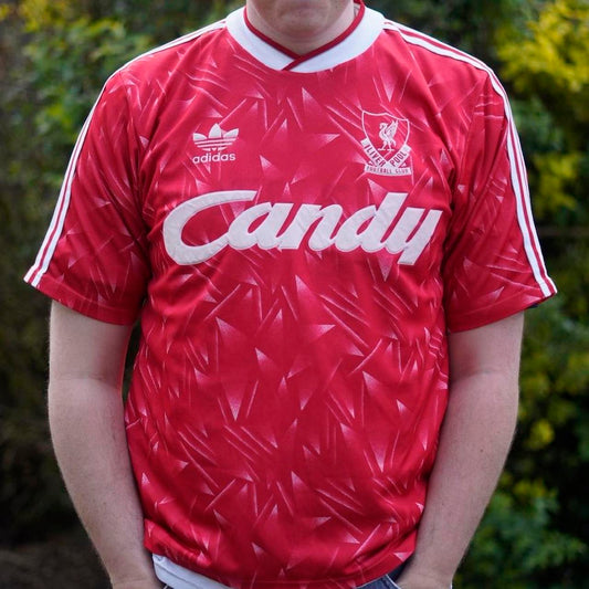 1989-91 Liverpool Home Shirt by Adidas. Size XL
