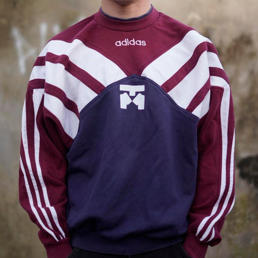 'Stripes' Adidas centre logo sweatshirt. Size Medium