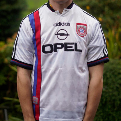 1996/97 Bayern Munich Away Shirt by Adidas. Size Small