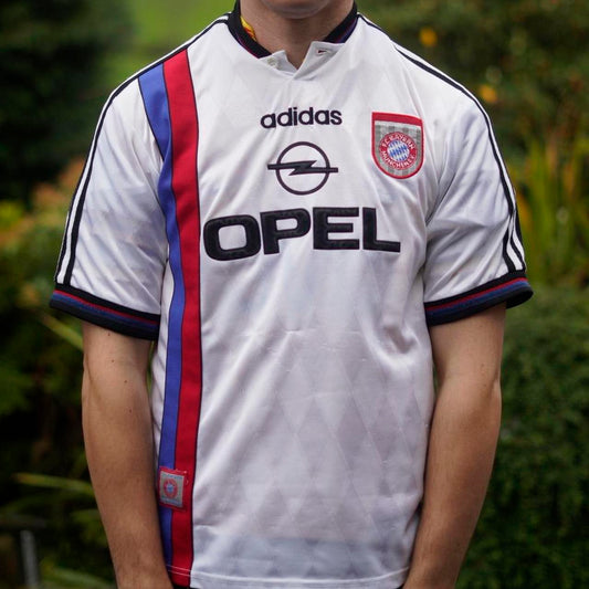 1996/97 Bayern Munich Away Shirt by Adidas. Size Small