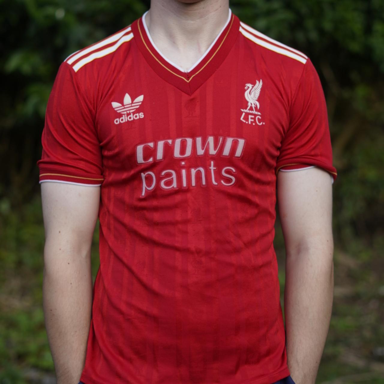 1986/87 Liverpool Home Shirt by Adidas. Size Small