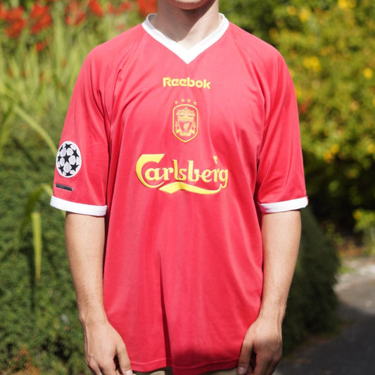 2000/02 Liverpool European Home Shirt by Reebok. Size XL