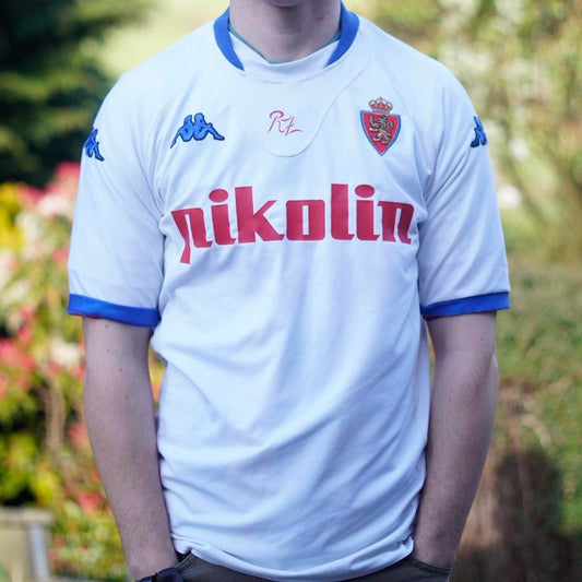 2001/03 Real Zaragoza Home Shirt by Kappa. Size Small