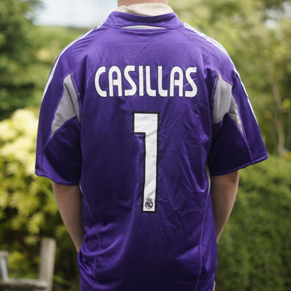 2004/05 Real Madrid GK Shirt by Adidas - Casillas #1. Size Medium