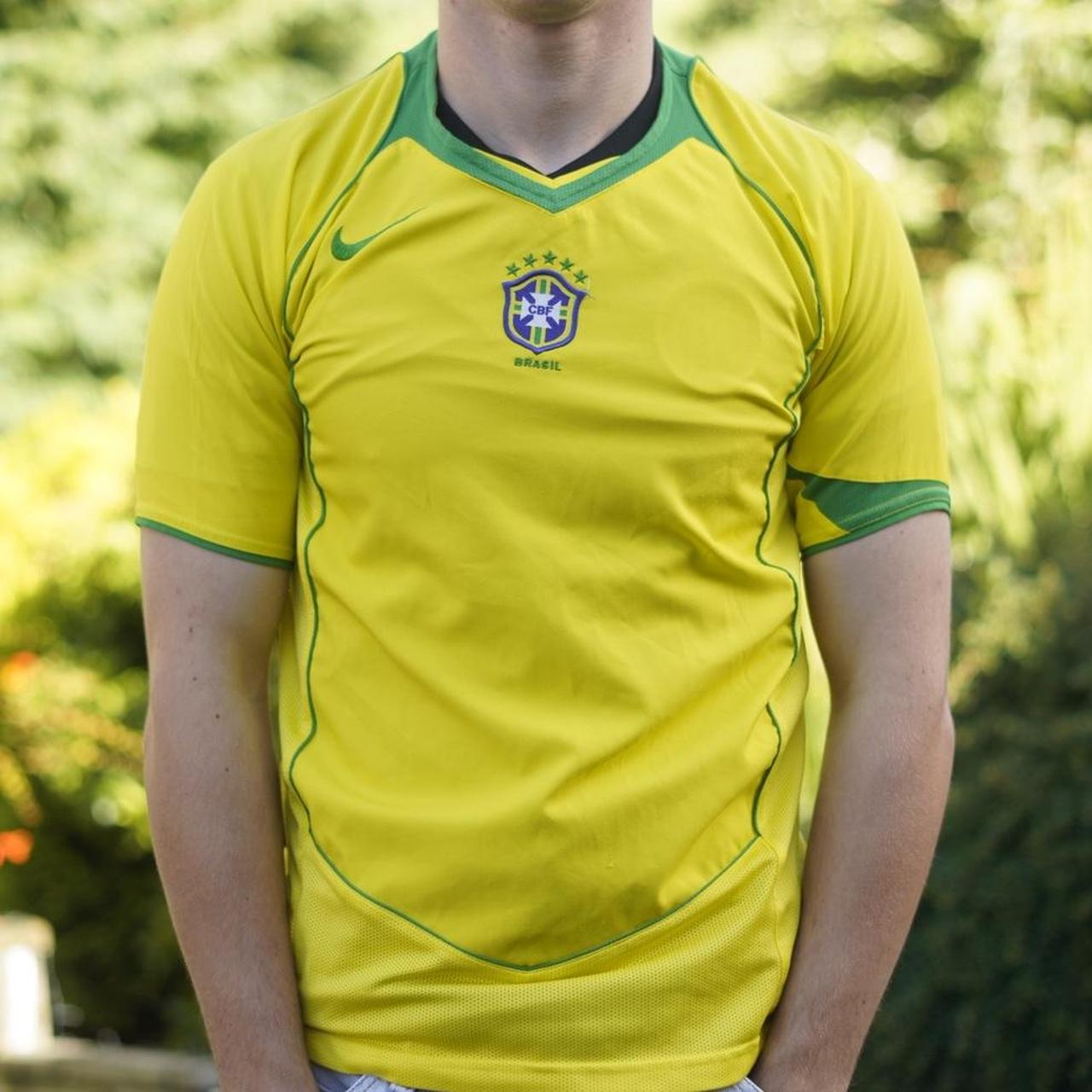 2004 Brazil Home Shirt by Nike. Size XS