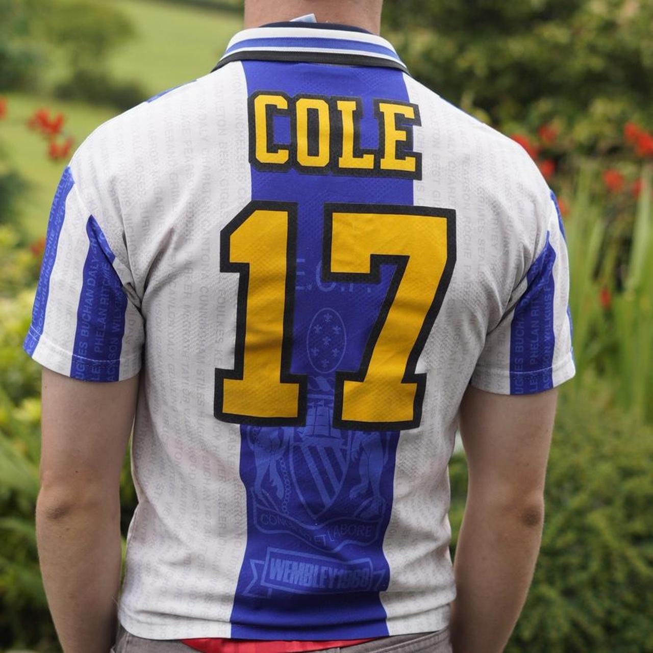 1994/96 Manchester United Away Shirt by Umbro - Cole #17. Size: XS (Y)