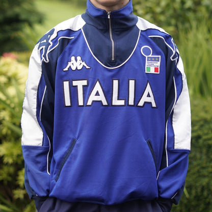 2000 Italy Training Quarter-Zip by Kappa. Size Medium