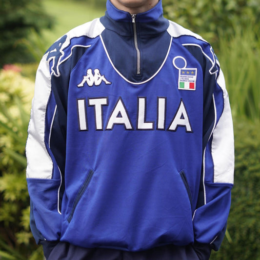 2000 Italy Training Quarter-Zip by Kappa. Size Medium