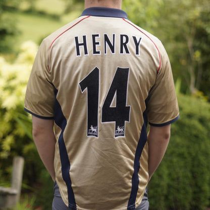 2000/01 Arsenal Away Shirt by Nike - Henry #14. Size Recommended Medium