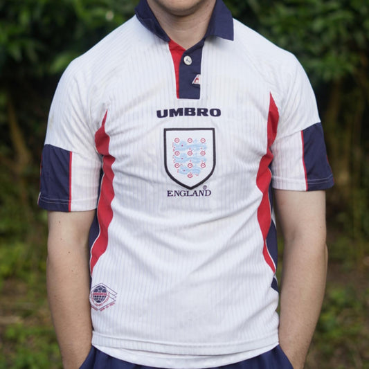 1998 England Home Shirt by Umbro. Size Small
