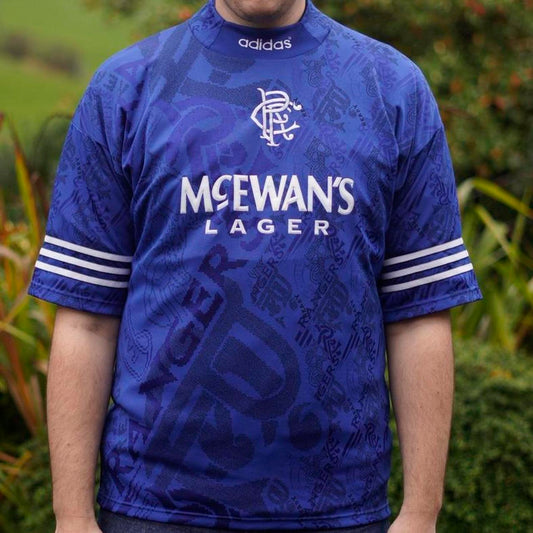 1994/95 Rangers Home Shirt by Adidas. Size XL