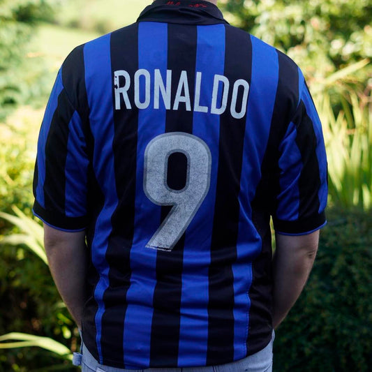 1998/99 Inter Milan Home Shirt by Nike - Ronaldo #9. Size XL
