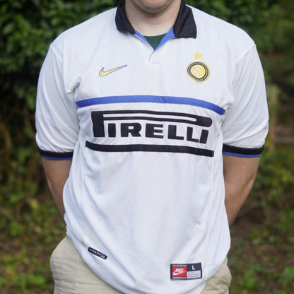 1998/99 Inter Milan Away Shirt by Nike - Zamorano #1+8. Size Large.