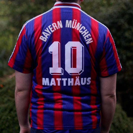 1995/97 Bayern Munich Home Shirt by Adidas - Matthaus #10. Size XL