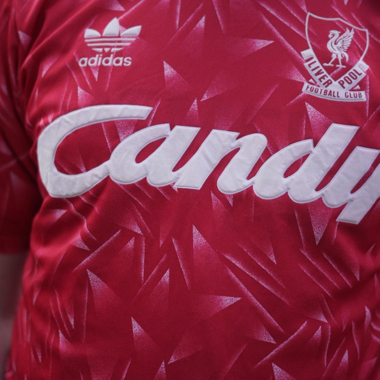 1989-91 Liverpool Home Shirt by Adidas. Size XL