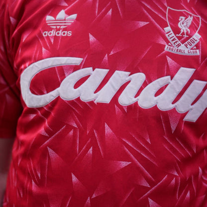 1989-91 Liverpool Home Shirt by Adidas. Size XL