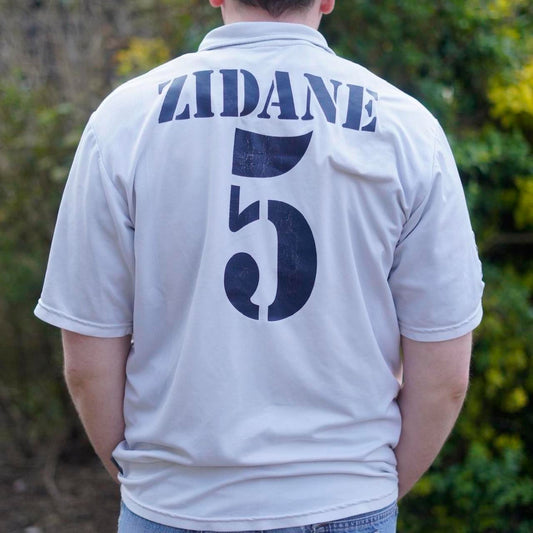 2002/03 Real Madrid Home Shirt by Adidas - Zidane #5. Size XL