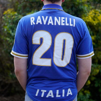 1996/96 Italy Home Shirt by Nike - Ravanelli #20. Size Large