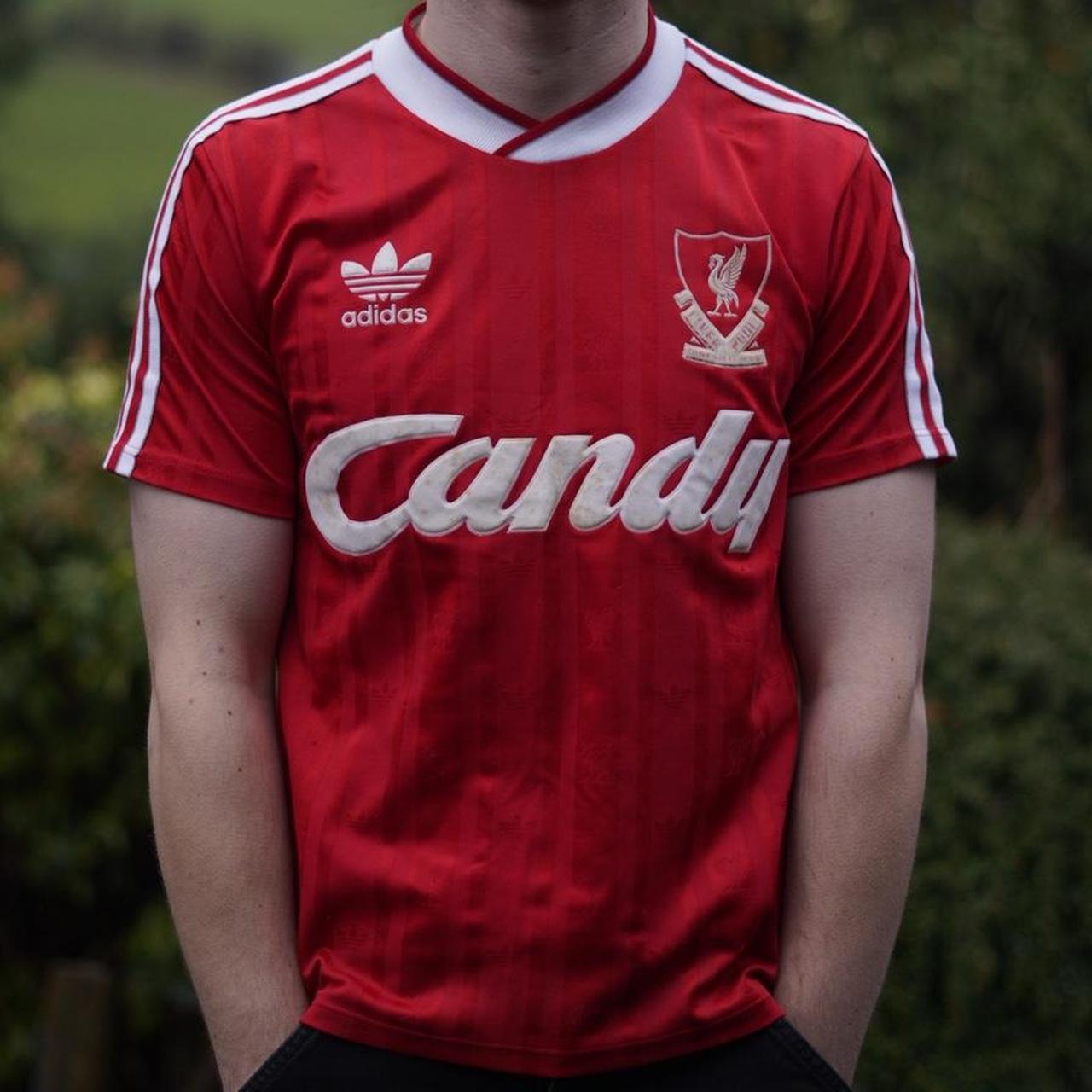 1988/89 Liverpool Home Shirt by Adidas. Size: Small