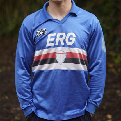1994/95 Sampdoria Home Shirt by Asics - Gullit #4. Size Medium