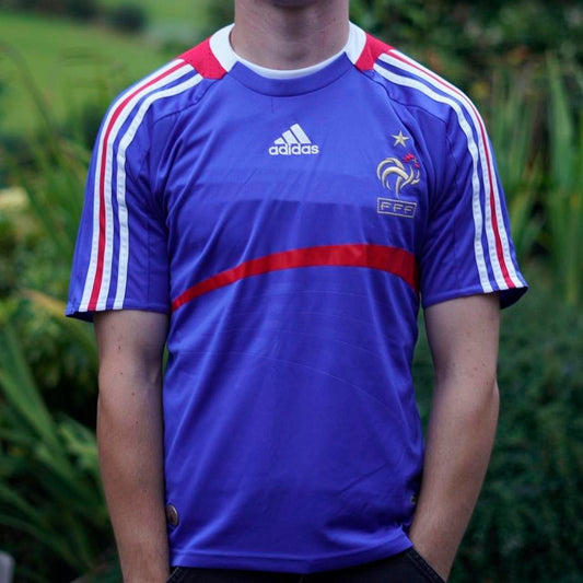 2007/08 France Home Shirt by Adidas. Size Small