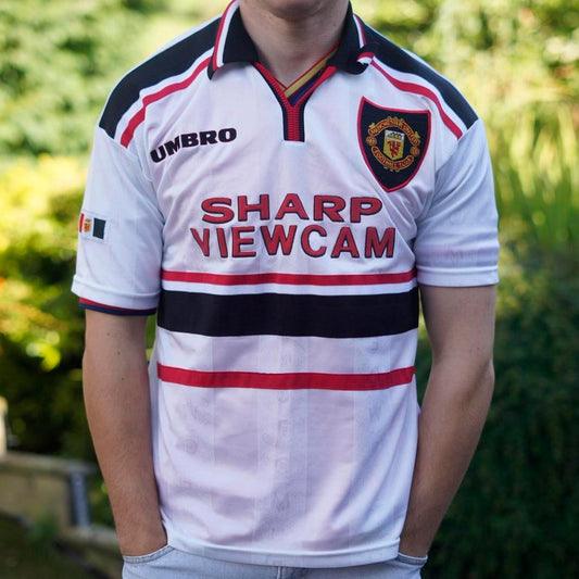 1997/99 Manchester United Away Shirt by Umbro. Size Small