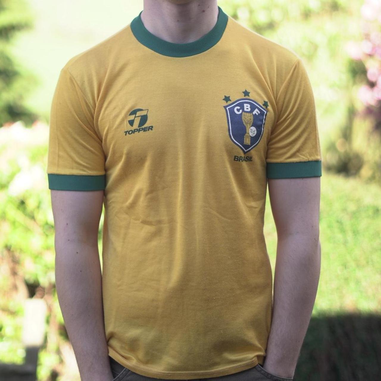 1982/85 Brazil Home Shirt by Topper - (Zico #10). Size Small