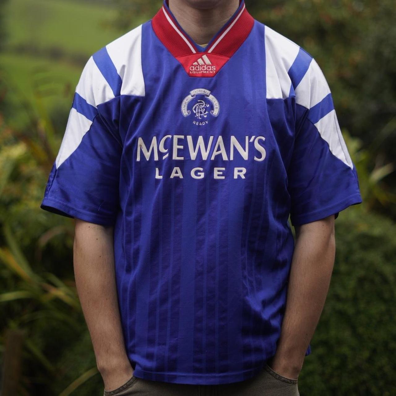 1992/94 Rangers Home Shirt by Adidas. Size Medium