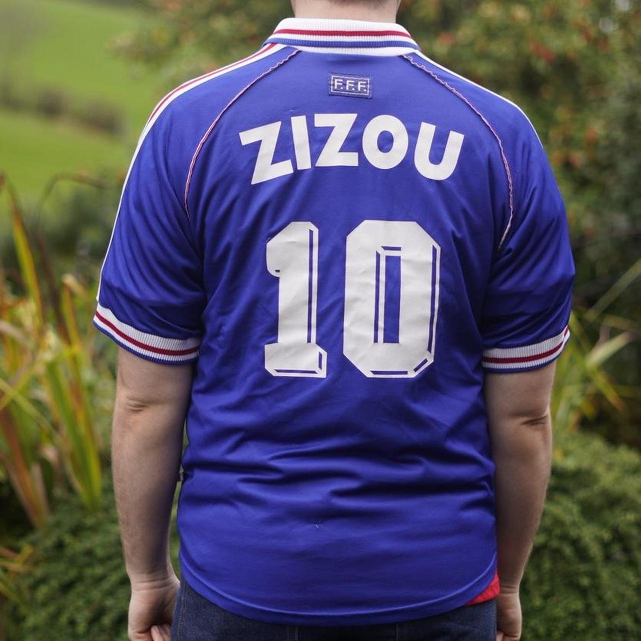 1998 France Home Shirt by Adidas - Zizou #10. Size Large