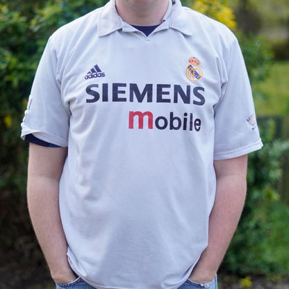 2002/03 Real Madrid Home Shirt by Adidas - Zidane #5. Size XL